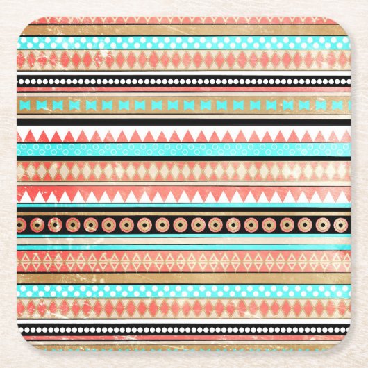Dessous-de-verre Carré En Papier Aztèque à la mode (Devant)