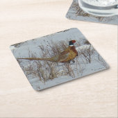 Dessous-de-verre Carré En Papier B23 Pheasant à cou circulaire (Incliné)