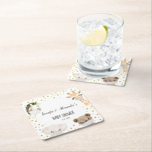 Dessous-de-verre Carré En Papier Baby shower