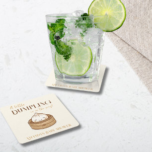 Dessous-de-verre Carré En Papier Baby shower asiatique de Kawaii