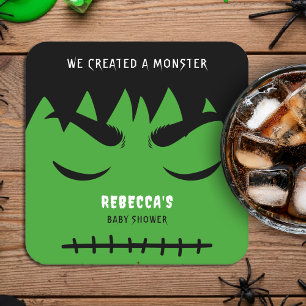 Dessous-de-verre Carré En Papier Baby shower d'Halloween Frankenstein Monster