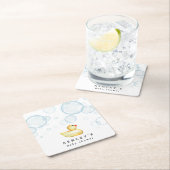 Dessous-de-verre Carré En Papier Baby shower en caoutchouc (En situation)