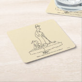 Dessous-de-verre Carré En Papier Bac à sable (Incliné)