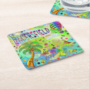 Dessous-de-verre Carré En Papier Bakersfield Timeless Melody Coaster