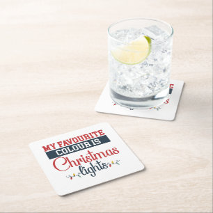Dessous-de-verre Carré En Papier Balise cadeau