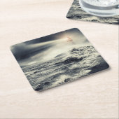 Dessous-de-verre Carré En Papier Balise de phare (Incliné)