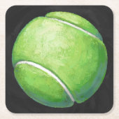 Dessous-de-verre Carré En Papier Ball de tennis (Devant)