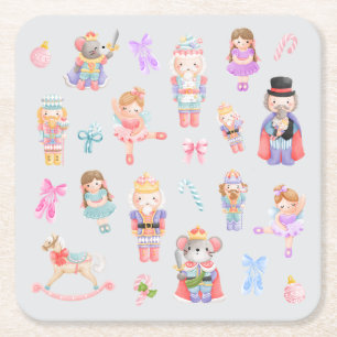 Dessous-de-verre Carré En Papier Ballet Nutcracker