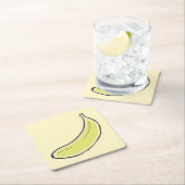 Dessous-de-verre Carré En Papier Banane (En situation)