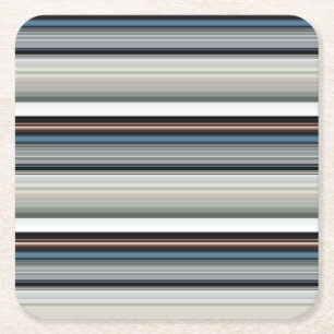 Dessous-de-verre Carré En Papier Bandes blanches gris mignonnes