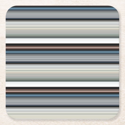 Dessous-de-verre Carré En Papier Bandes blanches gris mignonnes (Devant)