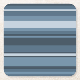 Dessous-de-verre Carré En Papier Bandes bleu gris
