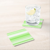 Dessous-de-verre Carré En Papier Bandes de chaux (En situation)