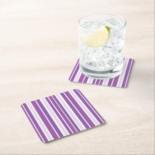 Dessous-de-verre Carré En Papier Bandes de prune