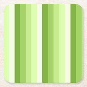 Dessous-de-verre Carré En Papier Bandes d'ombre vert citron