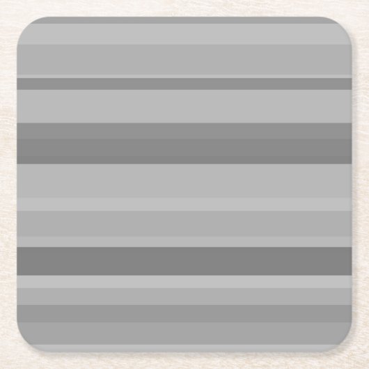 Dessous-de-verre Carré En Papier Bandes horizontales grises (Devant)