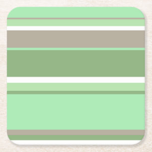 Dessous-de-verre Carré En Papier Bandes vert pâle