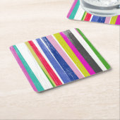 Dessous-de-verre Carré En Papier Bandes verticales (Incliné)