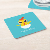 Dessous-de-verre Carré En Papier Bandit le poussin (Incliné)