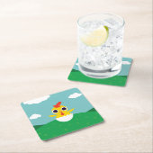 Dessous-de-verre Carré En Papier Bandit le poussin (En situation)