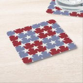 Dessous-de-verre Carré En Papier Bannière étoilée (Incliné)