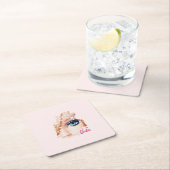 Dessous-de-verre Carré En Papier Barb (En situation)