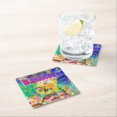 Dessous-de-verre Carré En Papier Barcelona Epoch Heure Montagnes Russes (En situation)