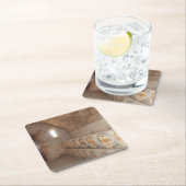 Dessous-de-verre Carré En Papier Barils à vin Napa (En situation)