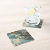 Dessous-de-verre Carré En Papier Barque Elissa Figurhead (En situation)