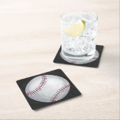 Dessous-de-verre Carré En Papier Baseball (En situation)