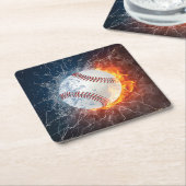 Dessous-de-verre Carré En Papier Baseball (Incliné)