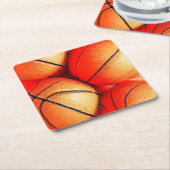 Dessous-de-verre Carré En Papier Basket-ball (Incliné)
