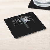 Dessous-de-verre Carré En Papier Basse 1 coastère (Incliné)