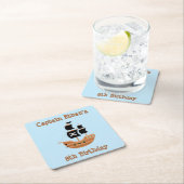 Dessous-de-verre Carré En Papier Bateau pirate (En situation)