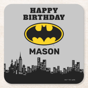 Dessous-de-verre Carré En Papier Batman - Gotham City   Anniversaire