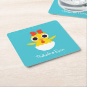 Dessous-de-verre Carré En Papier Bayla le poussin (Incliné)