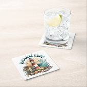 Dessous-de-verre Carré En Papier Beach Life (En situation)