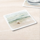 Dessous-de-verre Carré En Papier Beach Seagull Cove (Incliné)