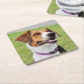 Dessous-de-verre Carré En Papier Beagle (Incliné)