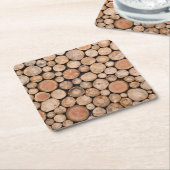 Dessous-de-verre Carré En Papier beau bois (Incliné)