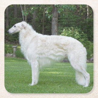 Dessous-de-verre Carré En Papier Beau Borzoi