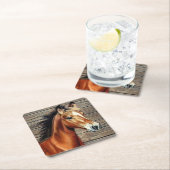 Dessous-de-verre Carré En Papier Beau Cheval (En situation)