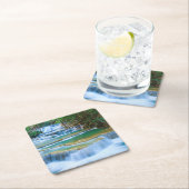 Dessous-de-verre Carré En Papier Beau Dessous de verre de cascade (En situation)