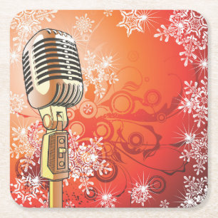 Dessous-de-verre Carré En Papier Beau Dessous de verre de microphone