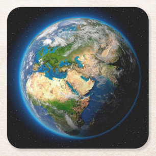 Dessous-de-verre Carré En Papier Beau Dessous de verre Planète Terre