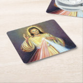 Dessous-de-verre Carré En Papier Beau Jésus-Christ (Incliné)