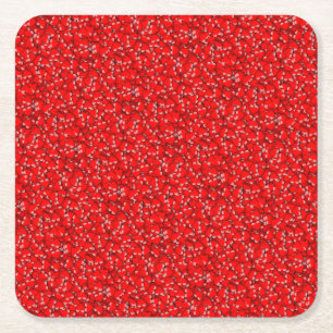 Dessous-de-verre Carré En Papier Beaucoup Coeurs rouges Valentine Love Motif de coe
