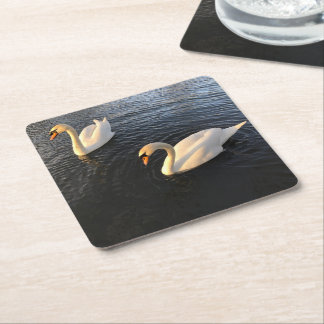 Dessous-de-verre Carré En Papier Beautiful swans