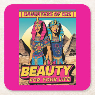 DESSOUS-DE-VERRE CARRÉ EN PAPIER BEAUTY FOR YOUR LIFE