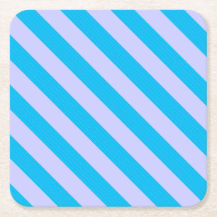 Dessous-de-verre Carré En Papier Beaux rayures bleues motif